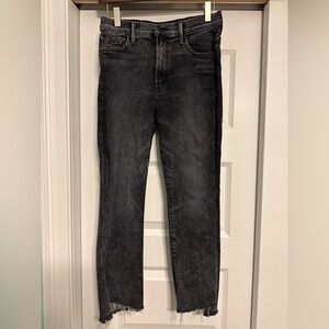MOTHER The Insider Crop Step Fray Train Stops Jeans Size 27 Raw Hem Bohemian EUC